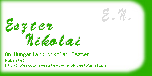 eszter nikolai business card